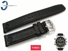 Pasek Timex T49827 skórzany, czarny 20 mm