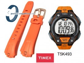 Pasek do zegarka Timex do modelu T5K493 gumowy, pomarańczowy