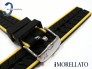 Pasek Morellato SESIA silikonowy 20 mm czarny żółty akcent