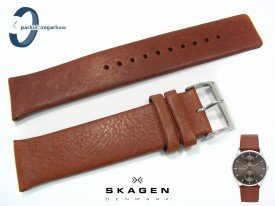 Pasek do zegarka SKAGEN SKW6086 skórzany brązowy
