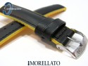 Pasek Morellato BOXING wodoodporny czarno-żółty 22 mm