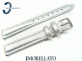Pasek Morellato TREND skórzany srebrny 