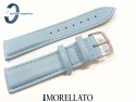 Pasek Morellato TREND turkusowy niebieski skórzany 20 mm