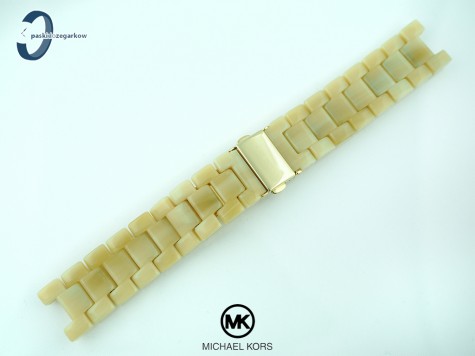 Bransoleta do zegarka Michael Kors MK5039 tworzywo sztuczne beżowa