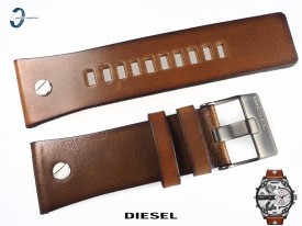 Pasek Diesel DZ7394 skórzany brązowy