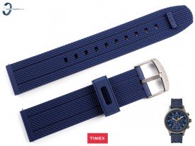 Pasek Timex TW2R60300 gumowy niebieski 20 mm