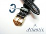 Pasek Atlantic 12mm - Czarny - Sprzączka w kolorze złotym
