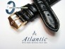 Pasek Atlantic 20mm - Czarny - Sprzączka w kolorze złotym