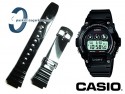 Pasek do zegarka Casio W-214HC czarny połysk