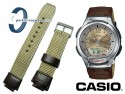 Pasek do zegarka Casio AQ-180 beżowy materiałowy