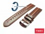 Pasek Timex - skórzany -22mm brązowy