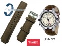 Pasek do zegarka Timex T2N721 nubuk, brązowy