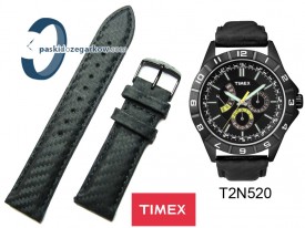 Pasek do zegarka Timex T2N520 skórzany czarny 22 mm