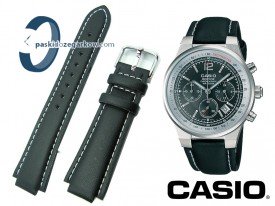 Pasek Casio EF-500 EF-500L skórzany czarny