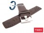 T49627 - Pasek Timex - skórzany 22mm - ciemny brąz