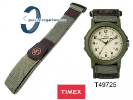 T49725 - Pazek Timex - materiałowy zielony - zapinany na rzep