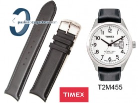 Pasek skórzany Timex - czarny - 20mm - T2M455