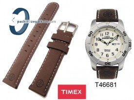 Pasek Timex T46681 skórzany, brązowy, 20mm 
