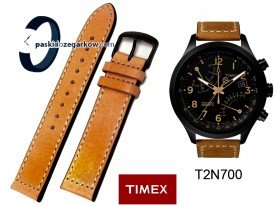 Pasek Timex T2N700 skórzany brązowy 20 mm