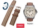 Pasek skórzano - materiałowy - Timex - 20mm - T42451