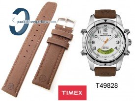 Pasek do zegarka Timex T49828 nubuk brązowy 20 mm