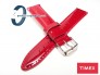 T2N385 - Pasek Timex - skórzany, czerwony lakierek 20mm