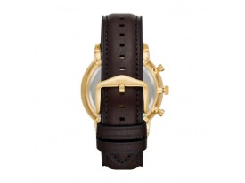 Pasek Fossil FS5763 brązowy 22 mm złota klamra
