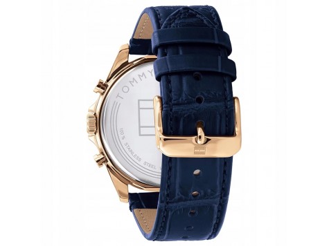 Granatowy skórzany pasek do zegarka Tommy Hilfiger TH 1710451 22 mm 679302620