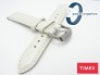 Pasek skórzany Timex - 18mm - Biały-perłowy - T2P385