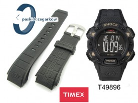 Pasek Timex T49896 gumowy czarny