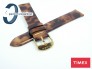 Pasek Timex - Skórzany, lakierek, panterka 18mm