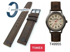 Pasek do zegarka Timex T49955 skórzany brązowy 18mm 