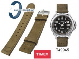 Pasek Timex - 20mm, skórzany - nubuk - T49945