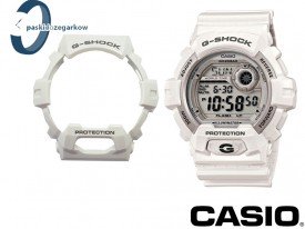 Bezel do zegarka Casio G-Shock G-8900A-7, G-8900 biały połysk szare napisy