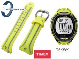 Pasek do zegarka Timex - T5K589 gumowy żółty