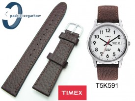 Pasek do zegarka Timex T20041 brązowy 18mm 