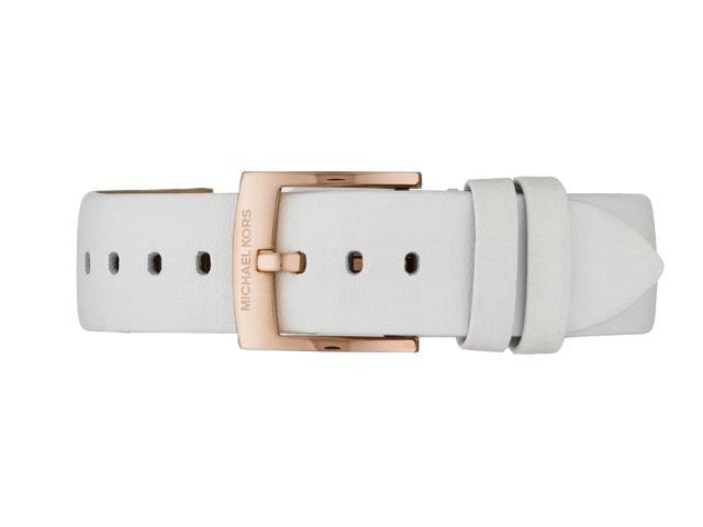 Oryginalny pasek Michael Kors Pyper MK2800 biały skóra Rose Gold 18mm