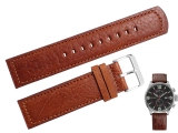 Oryginalny brązowy pasek skórzany z wybitym napisem Tommy Hilfiger do zegarka 1790892 o szerokości 22 mm.