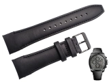 Oryginalny czarny pasek z gładkiej skóry naturalnej do zegarka Tommy Hilfiger 1791078 o szerokości 22 mm.