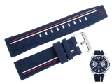Oryginalny granatowy pasek silikonowy do zegarka Tommy Hilfiger 1791476 o szerokości 22 mm.