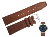Oryginalny brązowy pasek ze skóry naturalnej z wzorem do zegarka Tommy Hilfiger 1791561 o szerokości 22 mm.