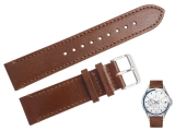 Oryginalny brązowy pasek z gładkiej skóry naturalnej do zegarka Tommy Hilfiger 1791614 o szerokości 21 mm.