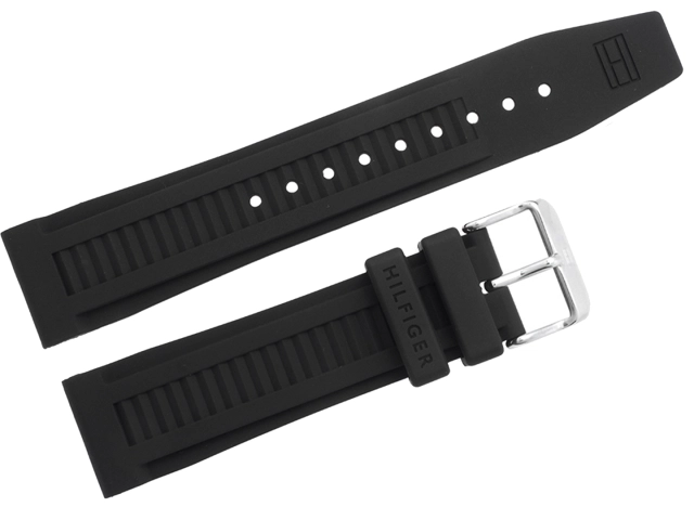 Oryginalny Pasek Tommy Hilfiger 1790919 czarny silikonowy 22 mm