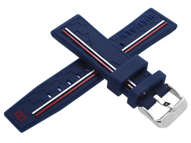 Pasek Tommy Hilfiger 1791476 Navy Blue Silikon.