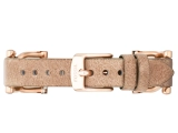 Oryginalny pasek Fossil Riley ES3466 beżowy skóra 18mm klamra różowe złoto